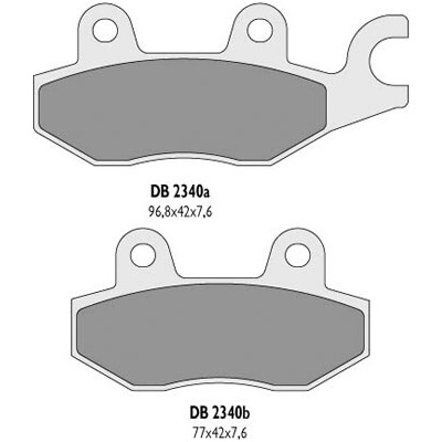 DELTA BRAKING brzdové destičky KH165 přední - nahrazuje DB2340MX-D a DB2340QD-D
