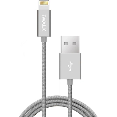 iWalk Кабел iWALK CSS003L-011A, от USB-A(м) към Lightning(м), 1m, сребрист (CSS003L-011A Silver)