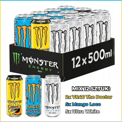 Monster Energy Ultra Zero sycený energetický nápoj plech 12 x 500 ml – Sleviste.cz