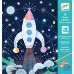 DJECO Комплект скреч картини Djeco - Cosmic Mission (DJ09727) - ozone