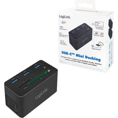LogiLink LogiLink докинг станция USB 3.2G1 HDMI, 10 портов, PD4, (UA0370)