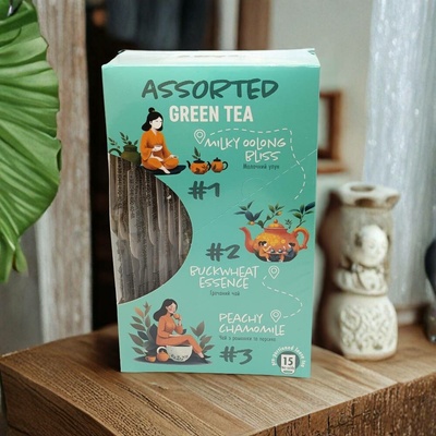 Tea Moments Assorted Green Tea kolekce zelených čajů 15 sáčků