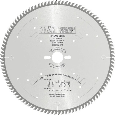 CMT XTreme Pílový kotúč pre priečne finálne rezy - D300x3,2x30 Z100 HM C27410012M