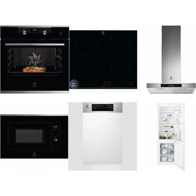 Set Electrolux KODEC75X2 + LIR60433B + LFT426X + LMS2203EMX + EEM43300IX + ENT6TF18S