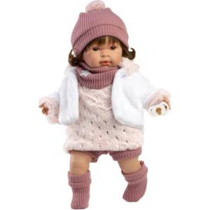 Llorens 42162 CARLA - реалистична кукла със звуци и меко текстилно тяло - 42 см (4-42162)