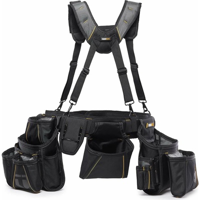 Toughbuilt Tesařský opasek s ramenními popruhy s brašnami TB-301-6