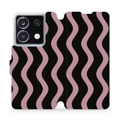 Flipové pouzdro Mobiwear - Xiaomi Redmi Note 13 Pro 5G / Poco X6 5G - VA54S Fialové vlnky (Knížkové flip pouzdro, obal, kryt na mobil Xiaomi Redmi Note 13 Pro 5G / Poco X6 5G - VA54S Fialové vlnky, ma