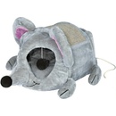 Odpočívadlá a škrábadlá Trixie Plyšová myš Lukas pelech s hračkou a škrabadlom 35 x 33 x 65 cm