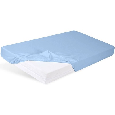 BabyMatex Prostěradlo s gumou jersey světle modré 70x140