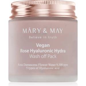 Mary&May Rose Hyaluronic Hydra Wash off Pack интензивна хидратираща маска за лице с успокояващ ефект 125 гр