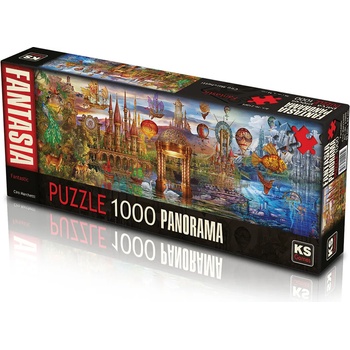 Image 1 of KS Games Авторски Панорамен Пъзел от 1000 части - Фантазия (96х34)