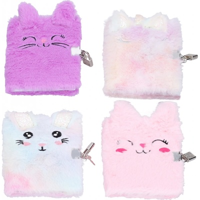 Wiky Deníček nelinkovaný se zámkem 10,5 x 15 cm plyš, 70 listů – Zboží Živě