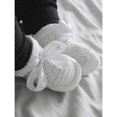 Withloveboots Papučky Classic s bielou stuhou biele biela