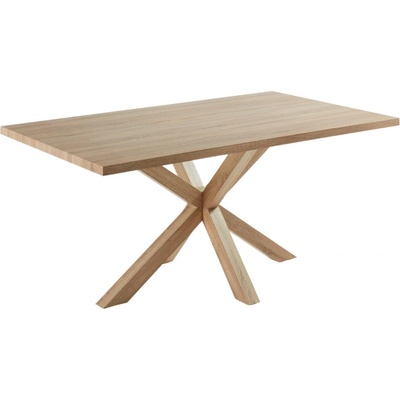 Kave Home Dubový jídelní stůl Argo kovová podnož 180 x 100 cm
