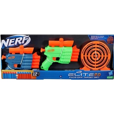 NERF ELITE 2.0 ODSTŘELOVACÍ PUŠKA 2X PISTOLE TERČ 12 ŠIPEK SADA