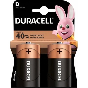 Image 1 of Duracell Алкална батерия duracell lr20 d /2 бр. в опаковка/ 1.5v (dur-ba-lr20-basic)
