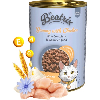 Beatrix Adult Cat s kuracím 415 g