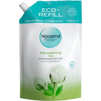 Noxzema Хипоалергенен крем сапун с екстракт от памук , Noxzema Liquid Cream Soap Talc Refill 750 ml