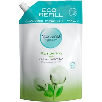 Noxzema Хипоалергенен крем сапун с екстракт от памук , Noxzema Liquid Cream Soap Talc Refill 750 ml