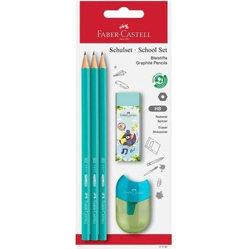Faber-Castell Комплект моливи, острилка и гума 1111 School S (1015100422)