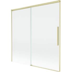 Mexen Rox параван за вана с 2-крила сгъваем 160 x 150 cm, прозрачен, златист мат (8C9-160-001-55-00)