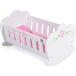 Moni Дървена люлка за кукла Moni Toys - B018, бяла (109211)