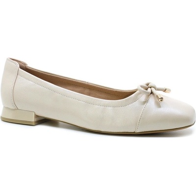 Caprice baleríny s mašličkou Cream 9-22104-42 perlato