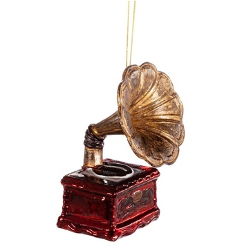 Sass & Belle Ръчно изработена коледна украса 11 cm Gramophone - Sass & Belle (LINXM132)