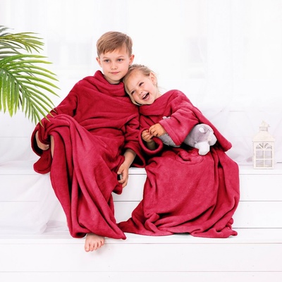 DecoKing, Dětská TV deka Lazy Kids červená