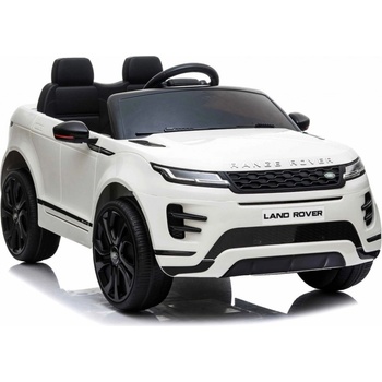 Beneo elektrické autíčko Range Rover Evoque Jednomístné Kožená sedadla MP3 Přehrávač s přípojkou USB / SD Pohon 4x4 Baterie 12V10AH Eva kola Odpružené nápravy Klíčová třípolohové startov bílá