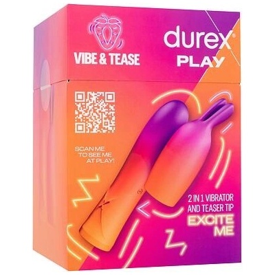 Durex Play Vibe & Tease 2in1 & Teaser Tip se stimulačním nástavcem růžová