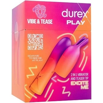 Durex Play Vibe & Tease 2in1 & Teaser Tip se stimulačním nástavcem růžová