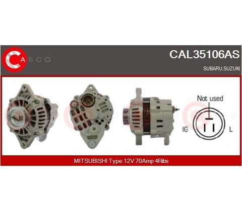 Alternátor CASCO CAL35106AS