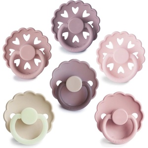FRIGG 6-Pack Pacifiers Round Silicone Size 1 биберон Blooming Love 6 бр