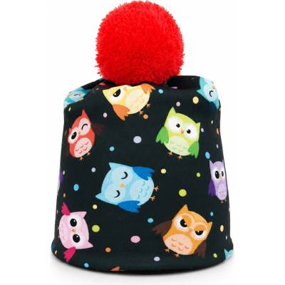 Dětská čepice HAUER MAGIC FUN OWLS ORANGE