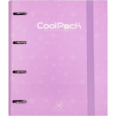 COLL PACK Pastel zakladač 4-krúžkový A4 s gumičkou 3,5 cm pastelovo fialový
