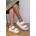 Wheres That From Сандали Wheres That From Where’s Chunky Double Strap Slingback Sandals - White PU