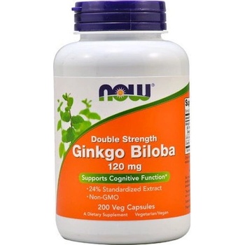 NOW Foods NOW Ginkgo Biloba Double Strenght 120 mg 200 rostlinných kapslí