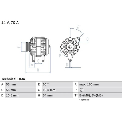 BOSCH 0 986 041 240 generátor (0986041240)