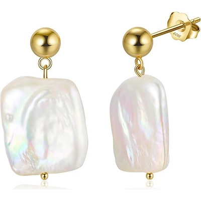 Majya Strieborné náušnice BETY pozlátené 11669