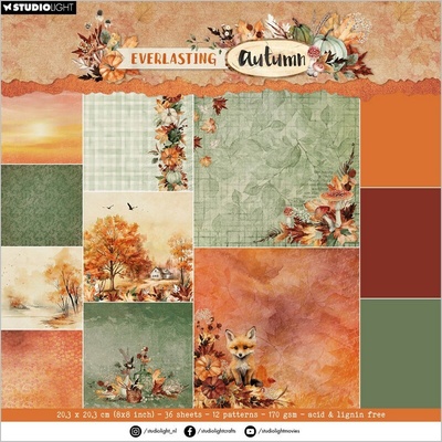 Blok podkladových papírů Studio Light "Everlasting Autumn", 20,3x20,3 cm, 36 l.