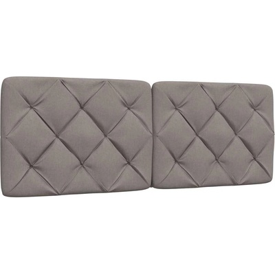 vidaXL Мека табла за легло, таупе, 140 см, плат (4019223)