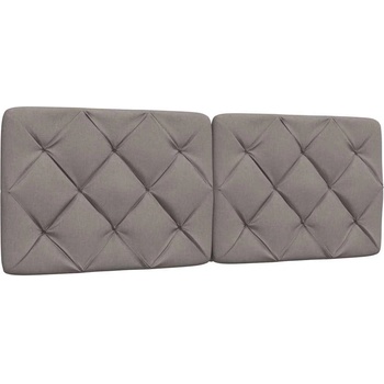 vidaXL Мека табла за легло, таупе, 140 см, плат (4019223)