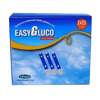 EasyGluco Testovacie prúžky pre glukomer 50 ks