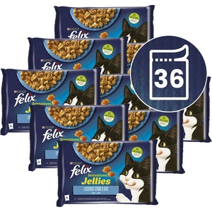 FELIX Капсули FELIX Sensations Jellies, вкусен избор от риба в желе 36 x 85 г