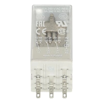 ABB Щепселно реле abb cr-m024ac3, 10a/24vac, 3no (m518443)
