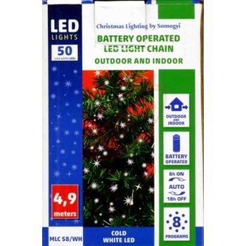 Somogyi MLC 58 4,9m LED svetelná reťaz s časovačom studená biela MLC 58/WH Ozdobné svietidlo