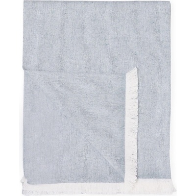 Euromant Modrý pléd s podielom bavlny Summer Linen 140x180