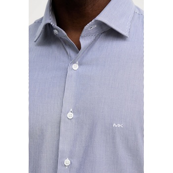 Michael Kors Памучна риза Michael Kors в синьо с кройка по тялото с италианска яка MK0DS01293 (MK0DS01293)