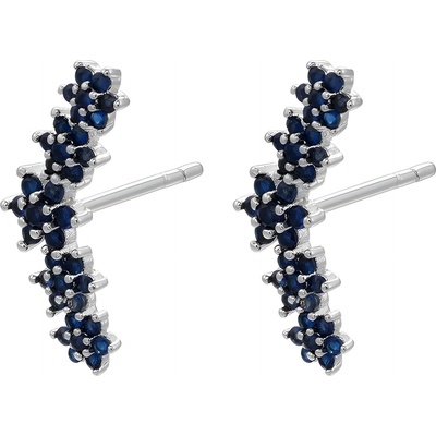 HARAHU Обеците fi-21705 - Сребриста / Синя kp21705 (fi-21705)